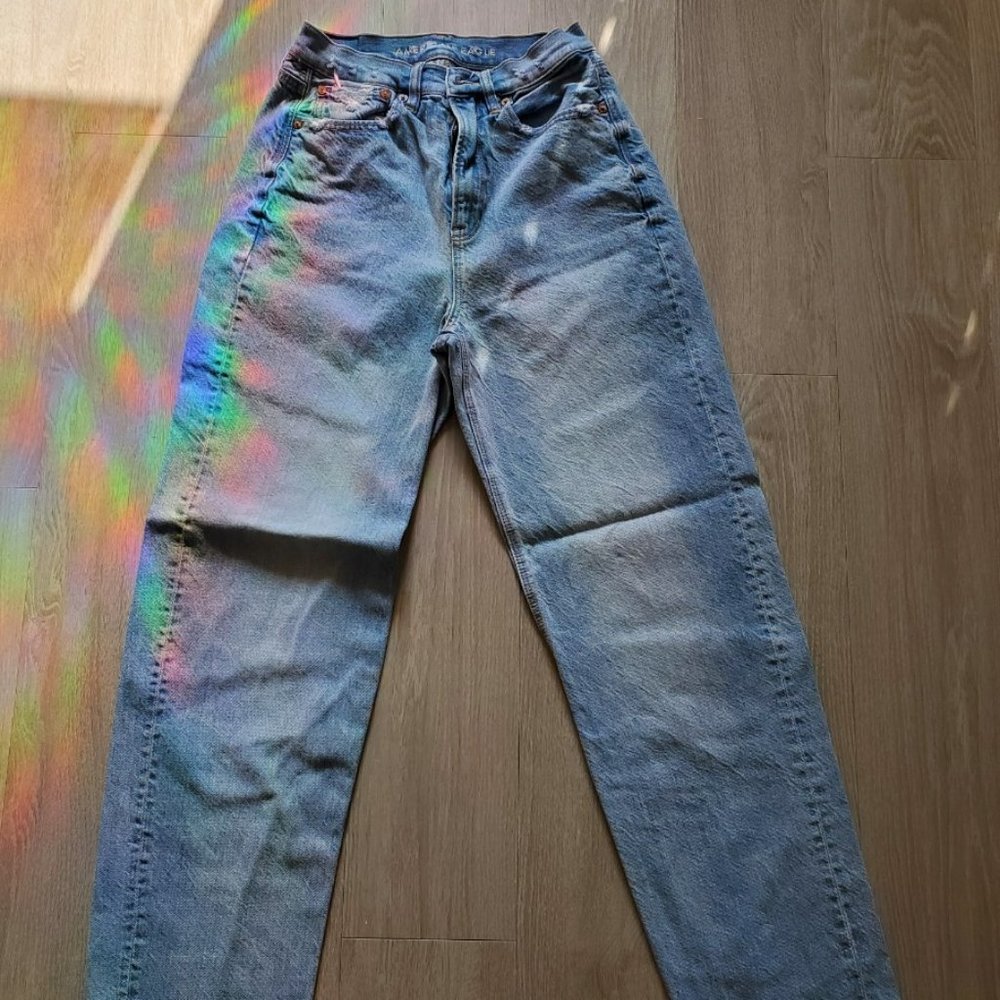 American Eagle Denim Wide Straight Leg Jeans